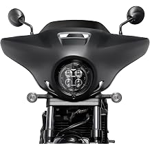 Motorcycle Windshield Windscreen Headlight Cover for CM1100 CMX1100 Rebel 2021-2026 Wind Shield Screen Deflector Visor, Matte Black+Black Smoke