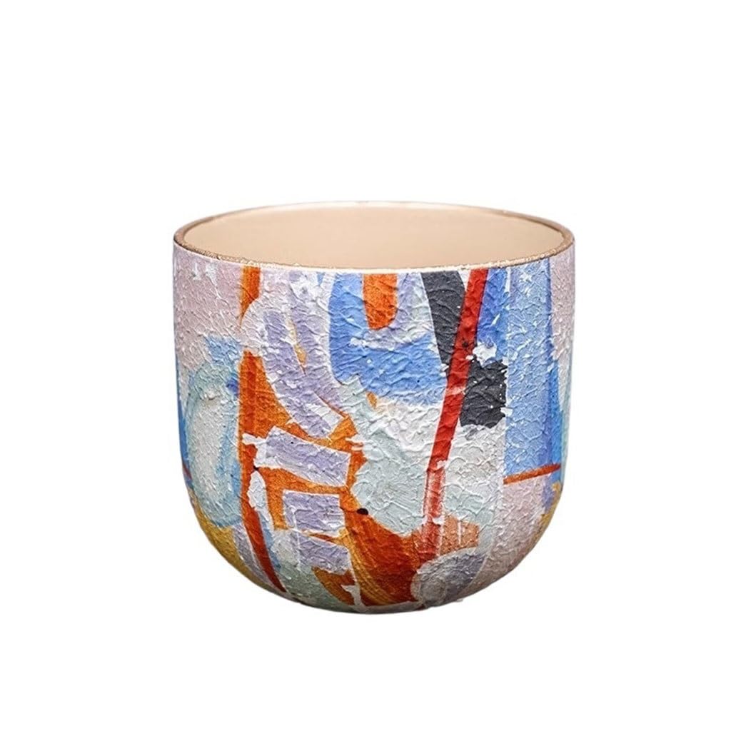 GELASIGE Flower Pots Creative Painted Ceramic Green Radish Flower Pot Living Room Succulent Plant Orchid Pot Outdoor Flower Pots