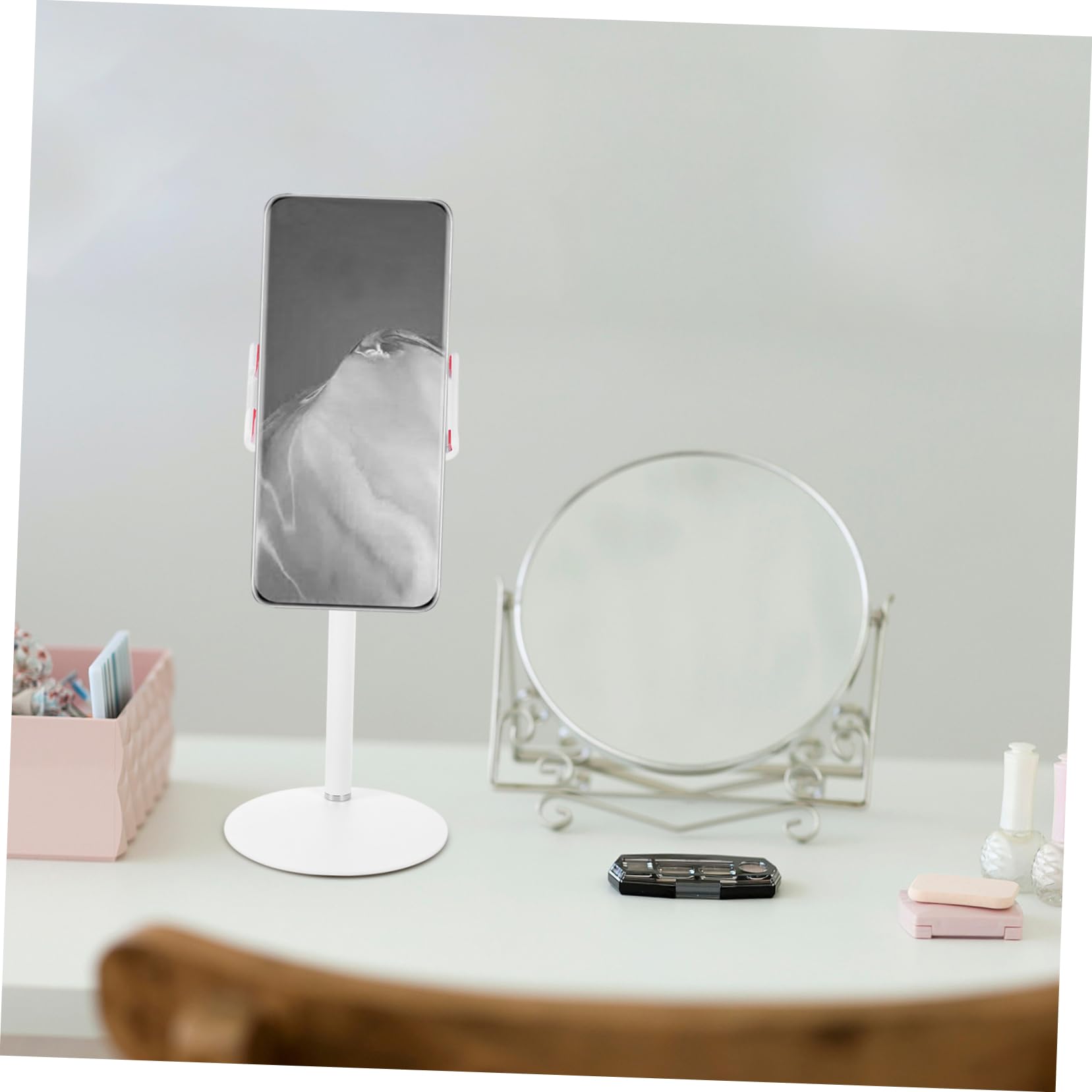 SHINEOFI Supporto Abs Tablet di Tavolo Alluminio Lega da Bianco