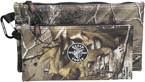 Miniatura 6 de Bolsas con cremallera, las bolsas de camuflaje son de 12.5 y 10 pulgadas, 1680d de tejido balístico de camuflaje de 2 piezas Klein Tools 55560