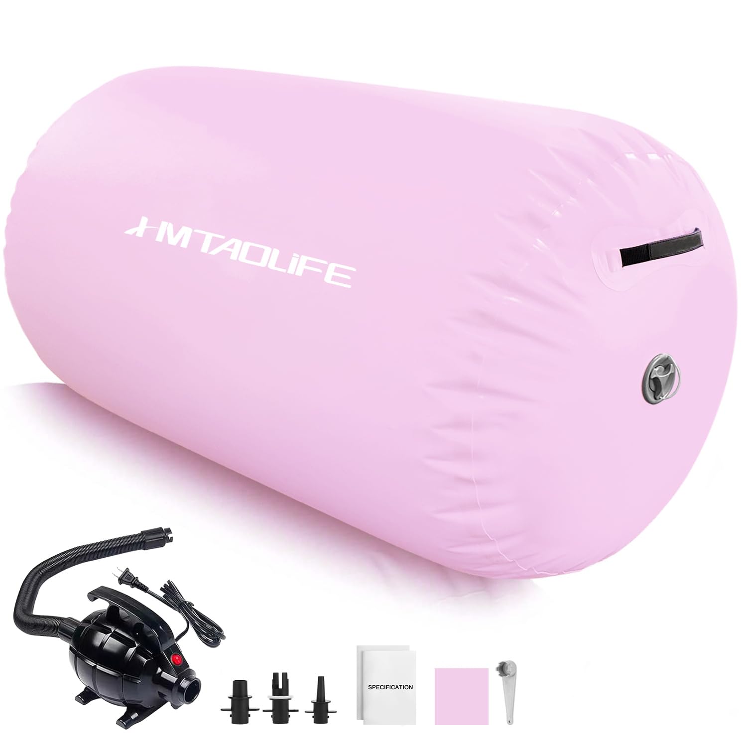 Gymnastics Air Roller Air Barrel, Inflatable Tumble Roller Mat, Air Roller Gymnastics Barrel Kids Back Somersault Backbend Trainer for Yoga Training