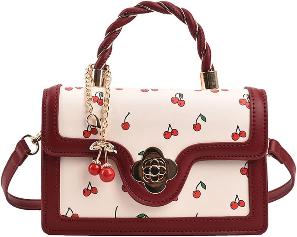 Cherry Shoulder Bag Purse for Women Cute Square Bangladesh Ubuy