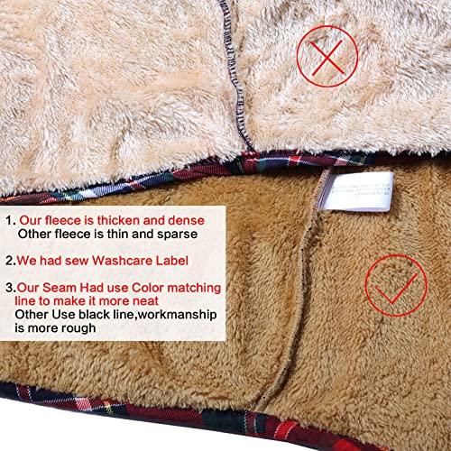 Wocoo Womens Sherpa Fleece Lined Shirts Jackets Plaid Lapel Button Down Coat Thermal Flannel Cotton Sweatshirt Outwears (Yellow, X-Large) #TOP3