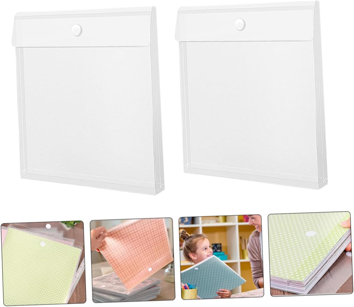 12pcs PP File Envelopes for Scrapbook Paper Storage