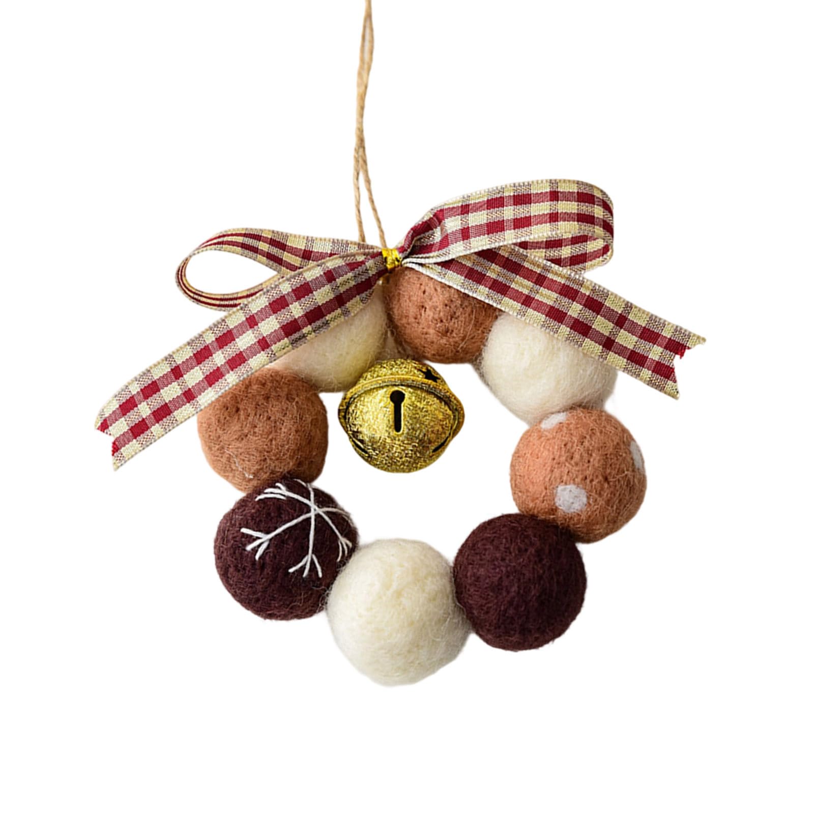 KAQNTUD Christmas Wool Felt Decoration Handmade Miniature Hanging Ornament Perfect for Door and Window Sill Seasonal Presentation Artistic Festival Mantle Decorations