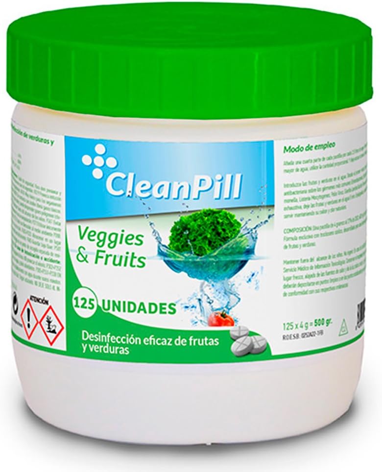 Veggies & Fruits bleach tablets against parasites and bacteria in fruits or vegetables - Pot of 500g - 150 units
