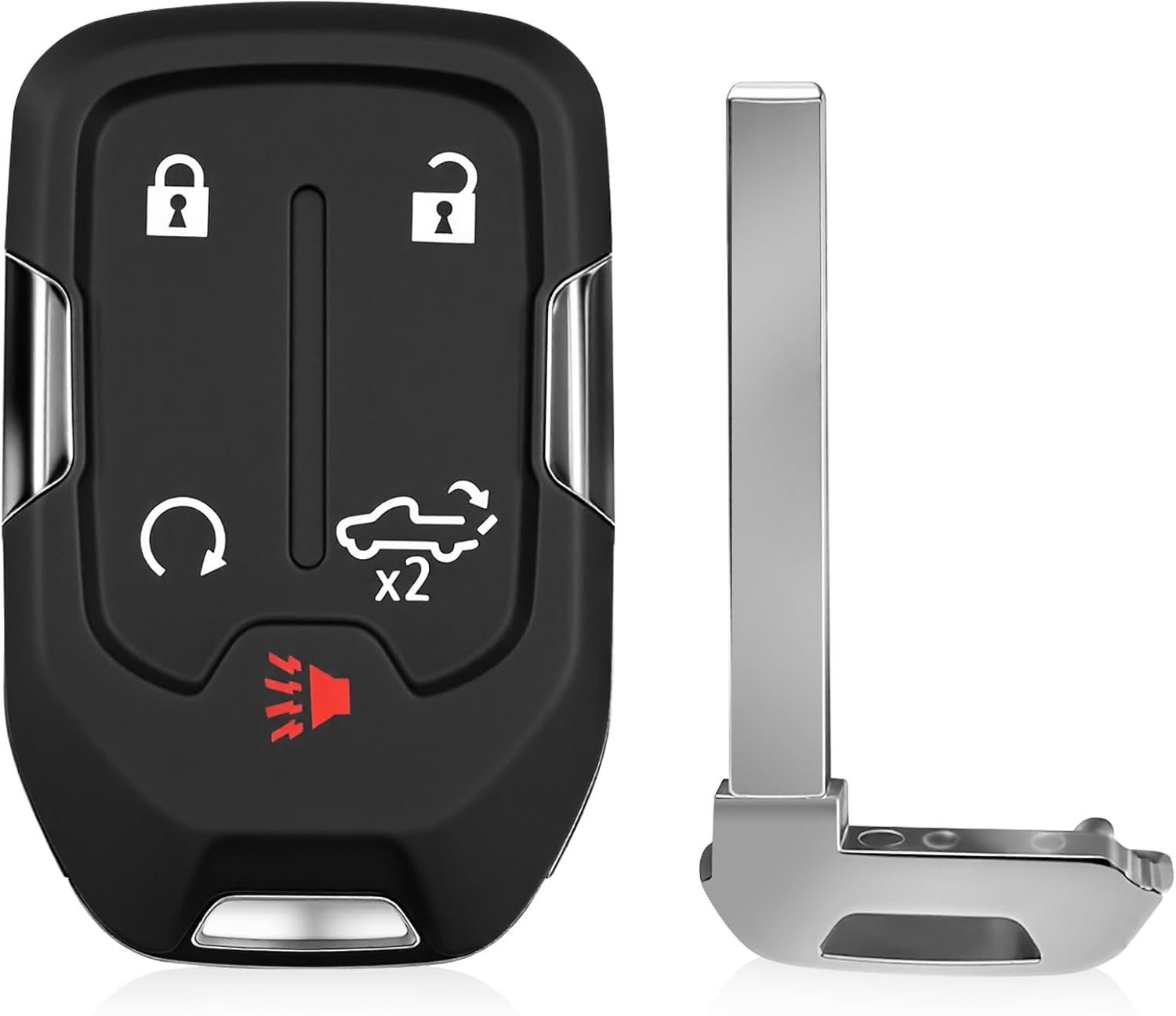 1 Pack Keyless Key Fob Remote Only Fit for 2019-2023 GMC Sierra 1500 2500 3500 2019-2023 Chevrolet Chevy Silverado 1500 2500 3500, 433 MHz HYQ1ES 13522904 13522854 Include Uncut Key Blade