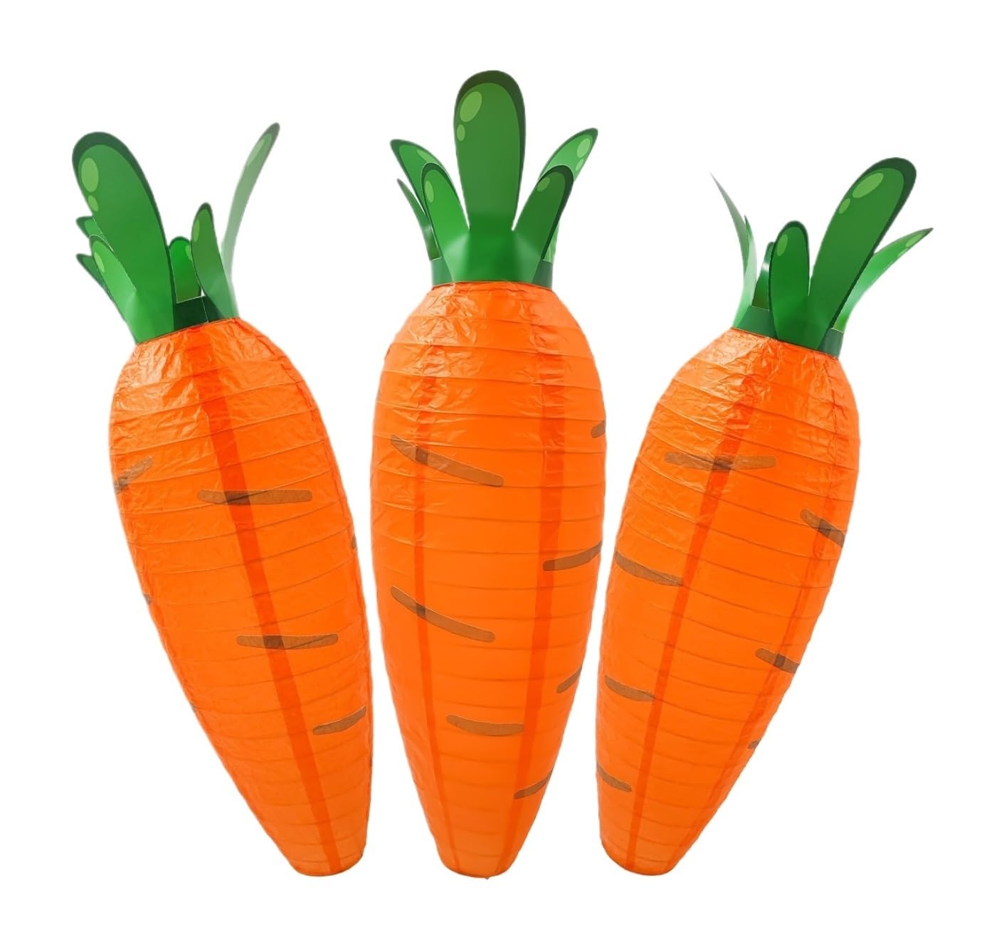 Papierowe Lampiony Lampiony Papierowe W Kształcie Marchewki Na Przyjęcie Klasowe, Urodziny, Wielkanoc Dekoracje Imprezę(3pcs)