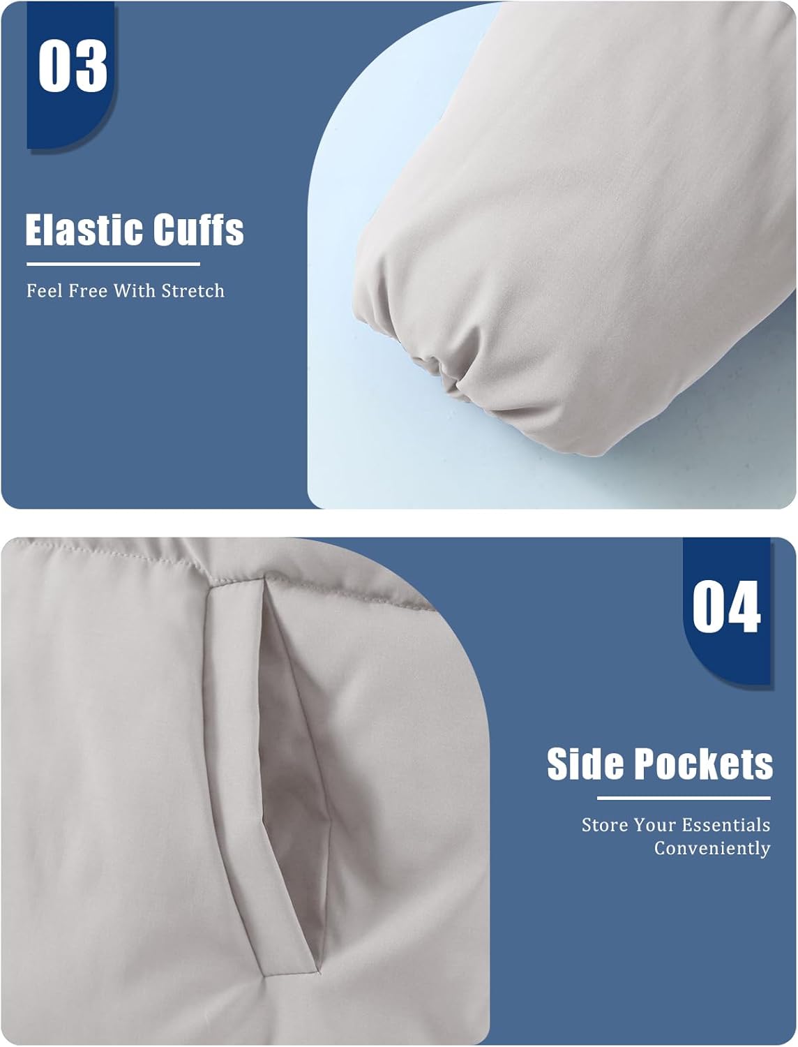 Gihuo Women's Winter Warm Puffer Jacket Stand Collar Baggy Zip Up Short Quilted Jacket Outerwear - Image 7