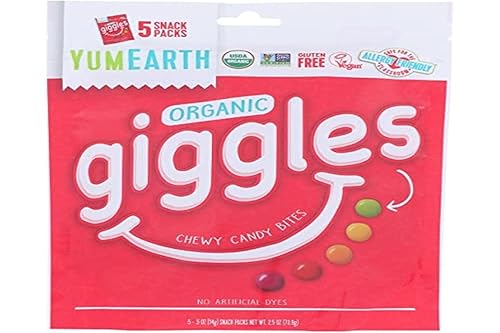 YUMEARTH Giggles orgánicos, 0.5 onzas (paquete de 5)