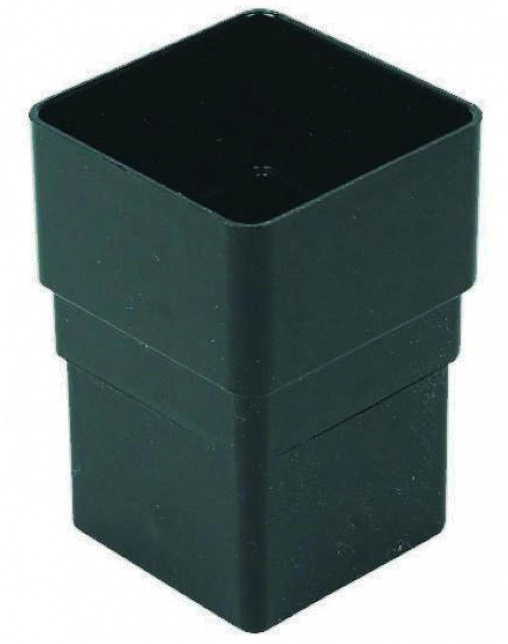 FLOPLAST 65mm Square Downpipe Socket - Black