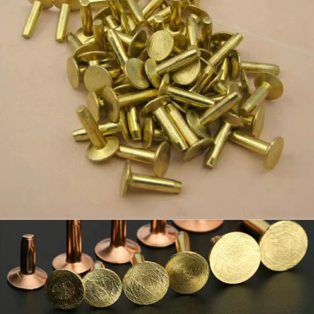 Comfortable Basic T-shirt Chipsee Brass Rivets & Burrs Set - 50 Piece ...