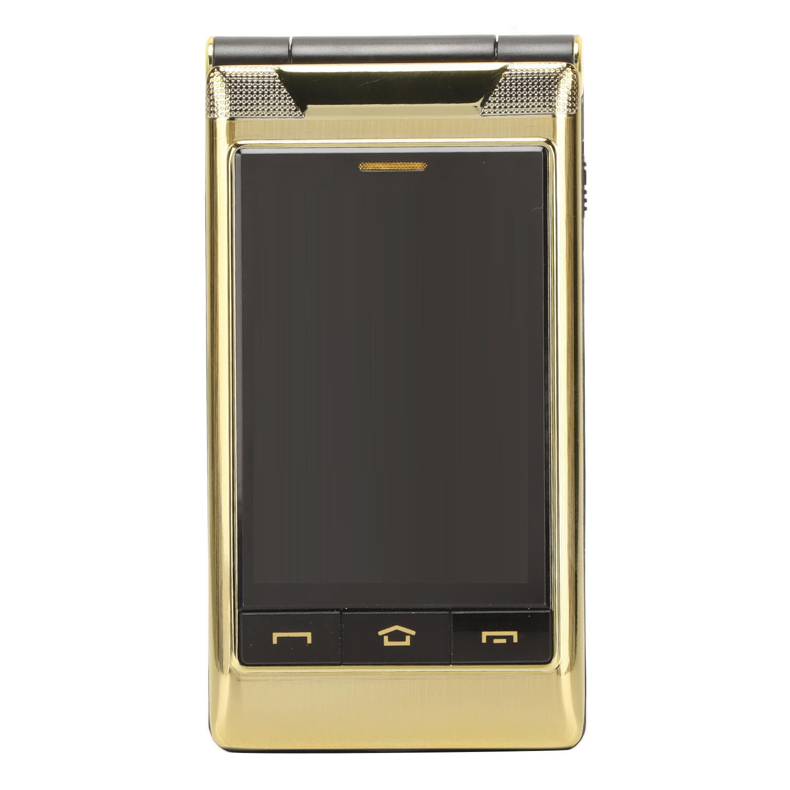 Senior Flip Phone, 3G Dual SIM Unlocked Senior Flip Cell Phone z 3-calowym podwójnym ekranem, dużym przyciskiem, przyciskiem SOS i baterią 5900mAh, podstawowy telefon komórkowy dla(Złoto)