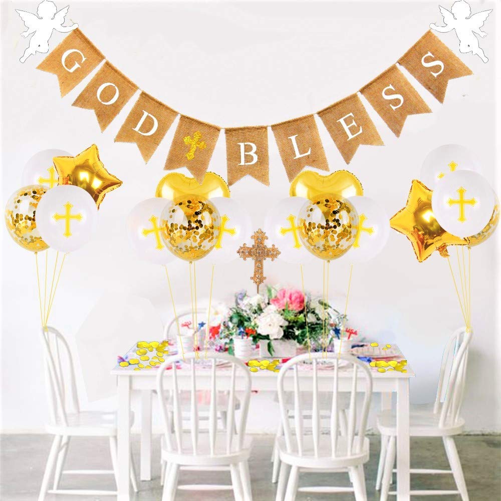 Buy Elkanah Baptism Decorations for Boys Girls First Communion