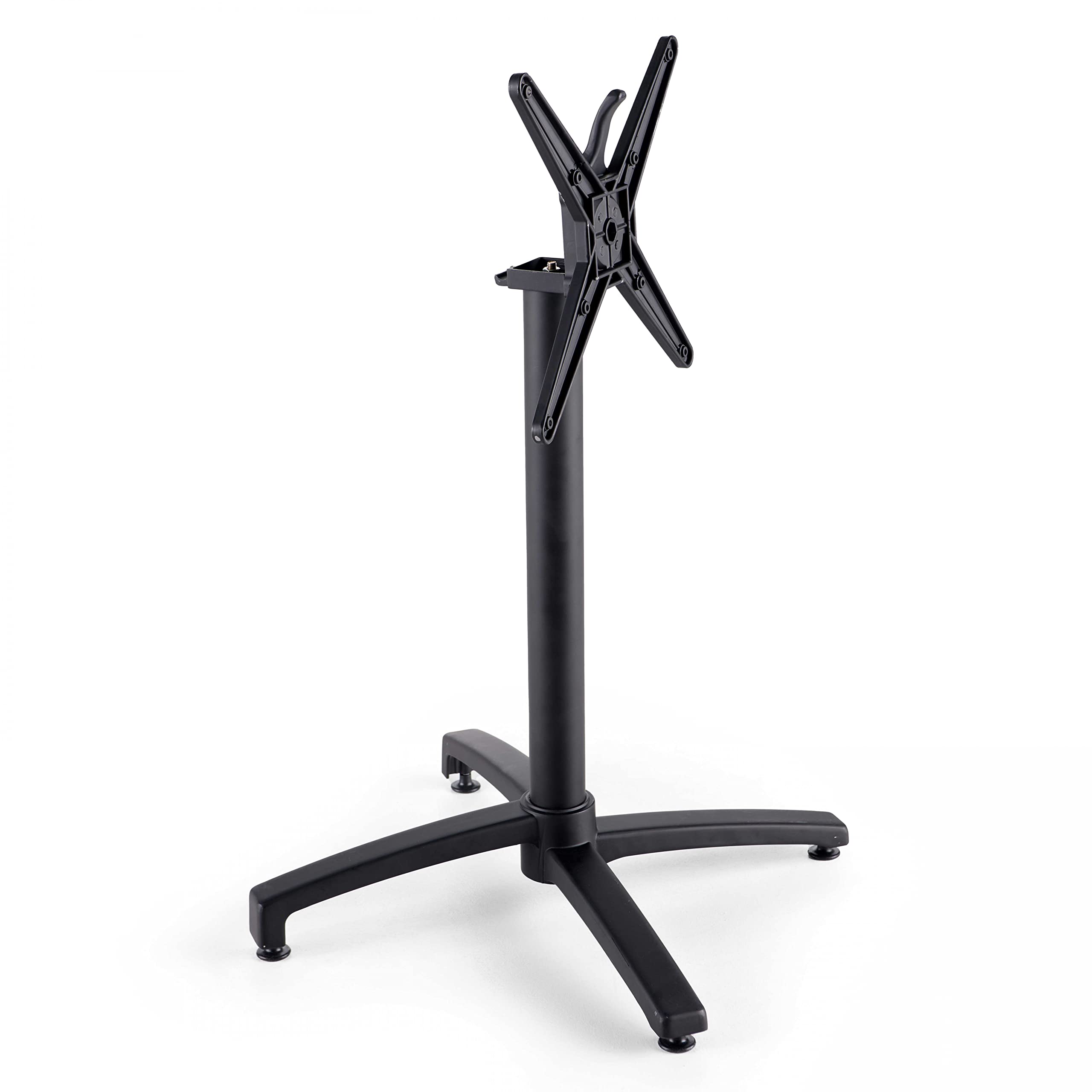 Oviala Pied de Table avec système inclinable en Aluminium Noir Klipo
