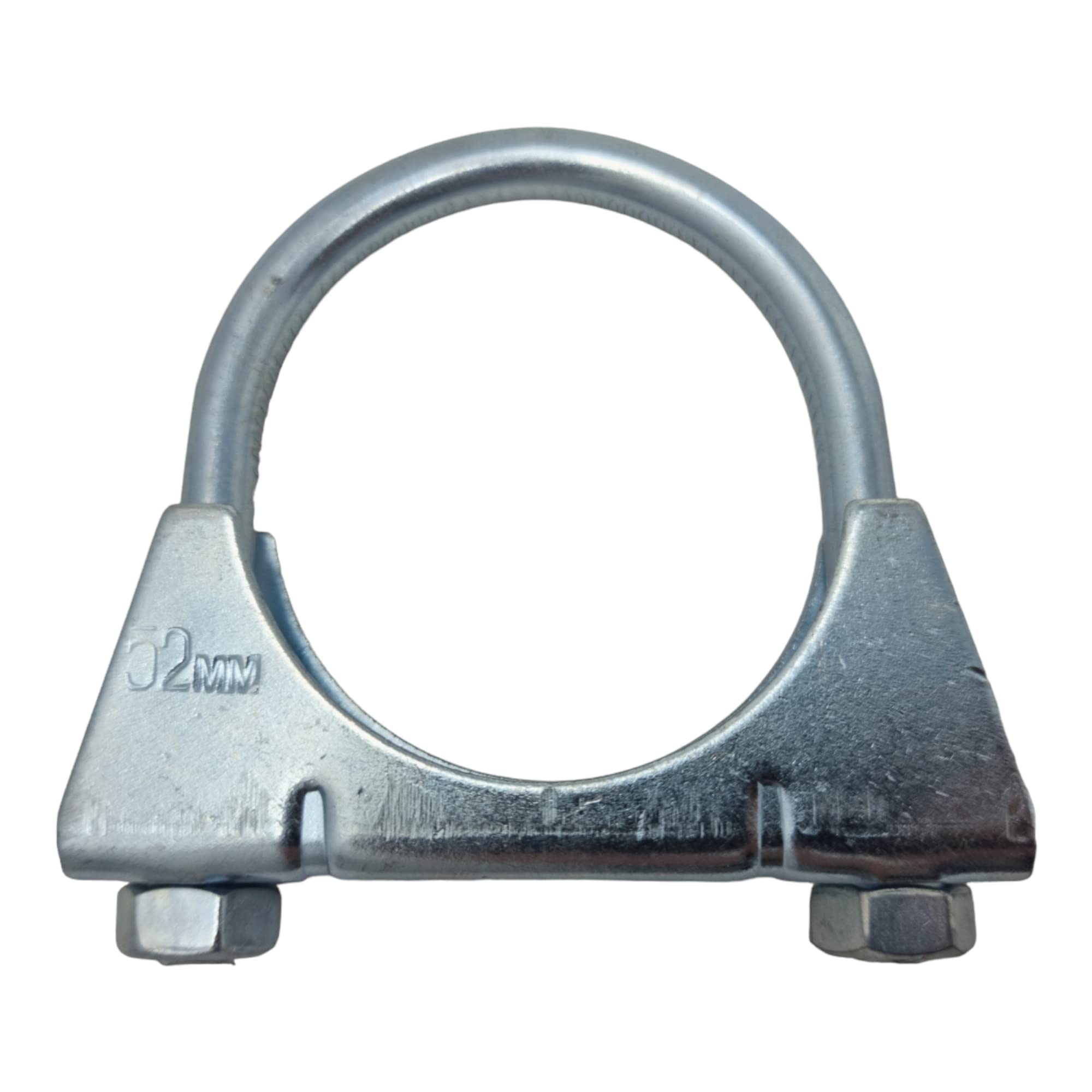 52mm Universal U Bolt Exhaust Clamps - Heavy Duty Clamp & Nuts (Pack of 2)