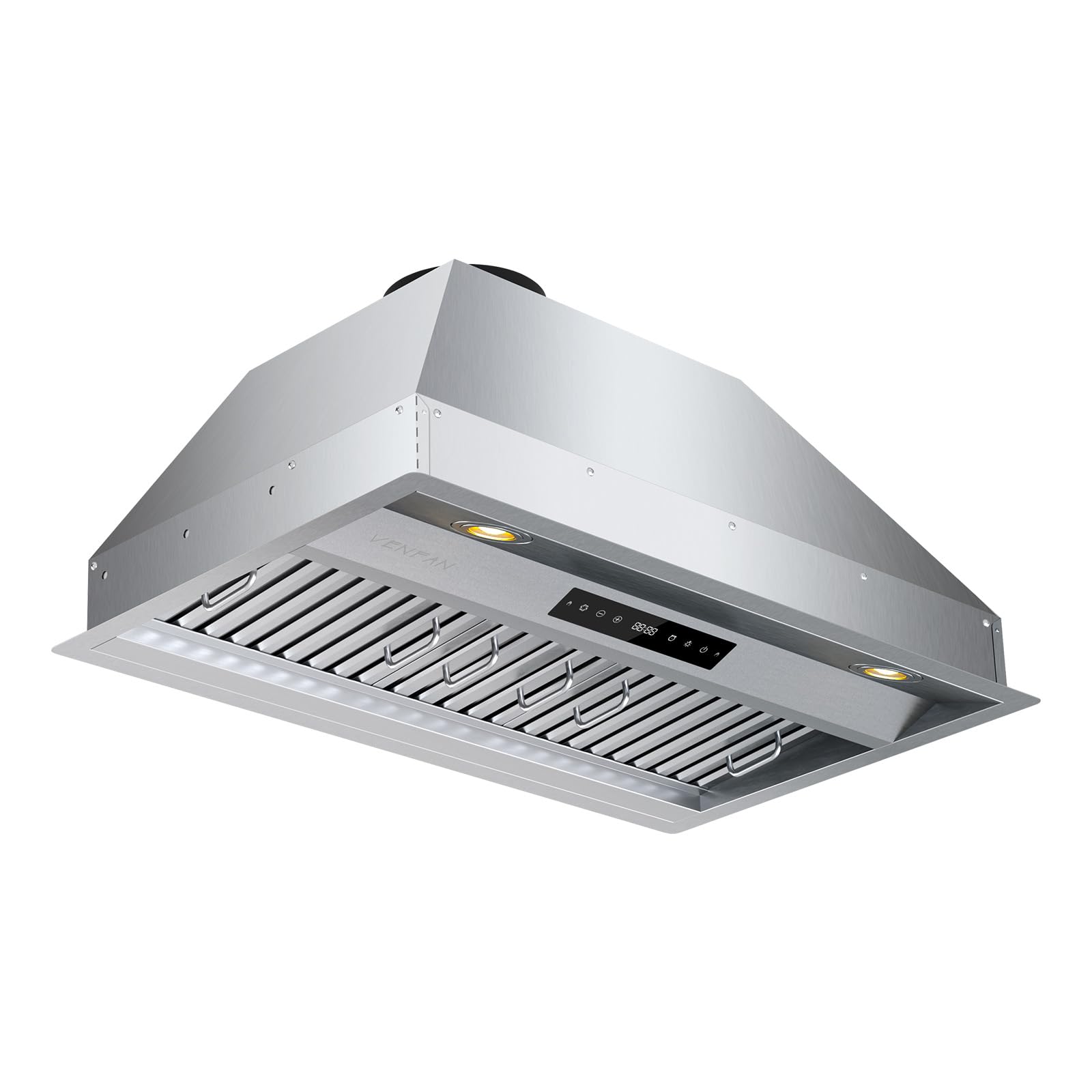 VENFAN 30 Inch Range Hood Insert, 1200 CFM Ultra Quiet DC Motor, Gesture & Touch Control, Ducted/Ductless Convertible, Stainless Steel Built-in Kitchen Vent Hood - 1