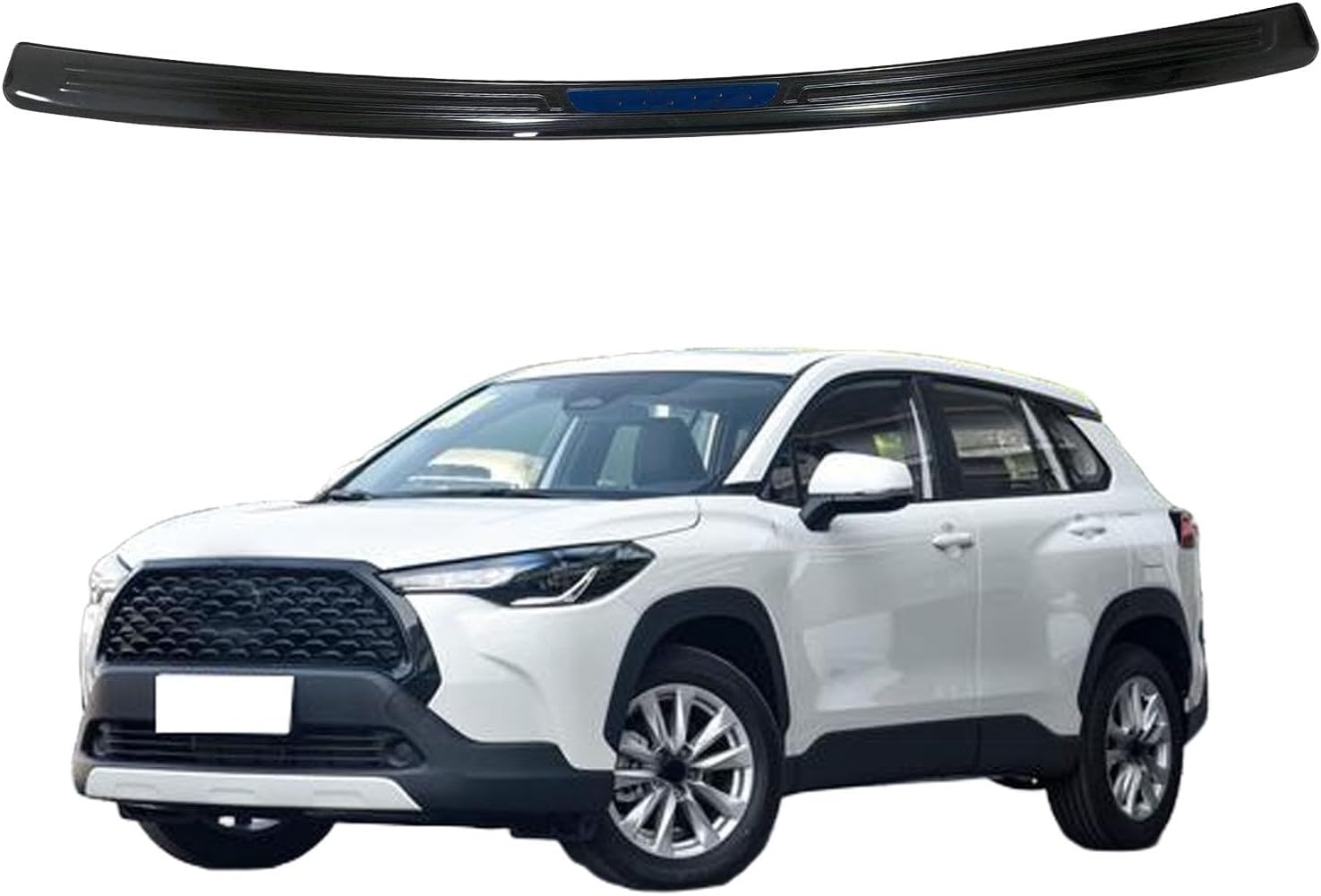 Car Rear Bumper Guard Protector for Toyota Corolla Cross/Frontlander 2023 2024 2025 Accessories, Easy Mount Installation,Achieve a Sturdy, Professional fit. (Inside Silvery)