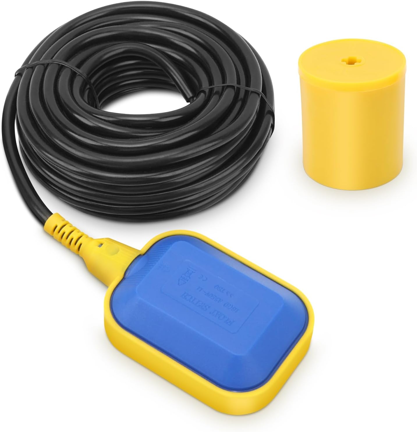 Floating Switch, 250V Water Level Controller Rectangular Float Switch Water Level Sensor Switch with 10 Meter Cable for Electrical Pump, Water Tank