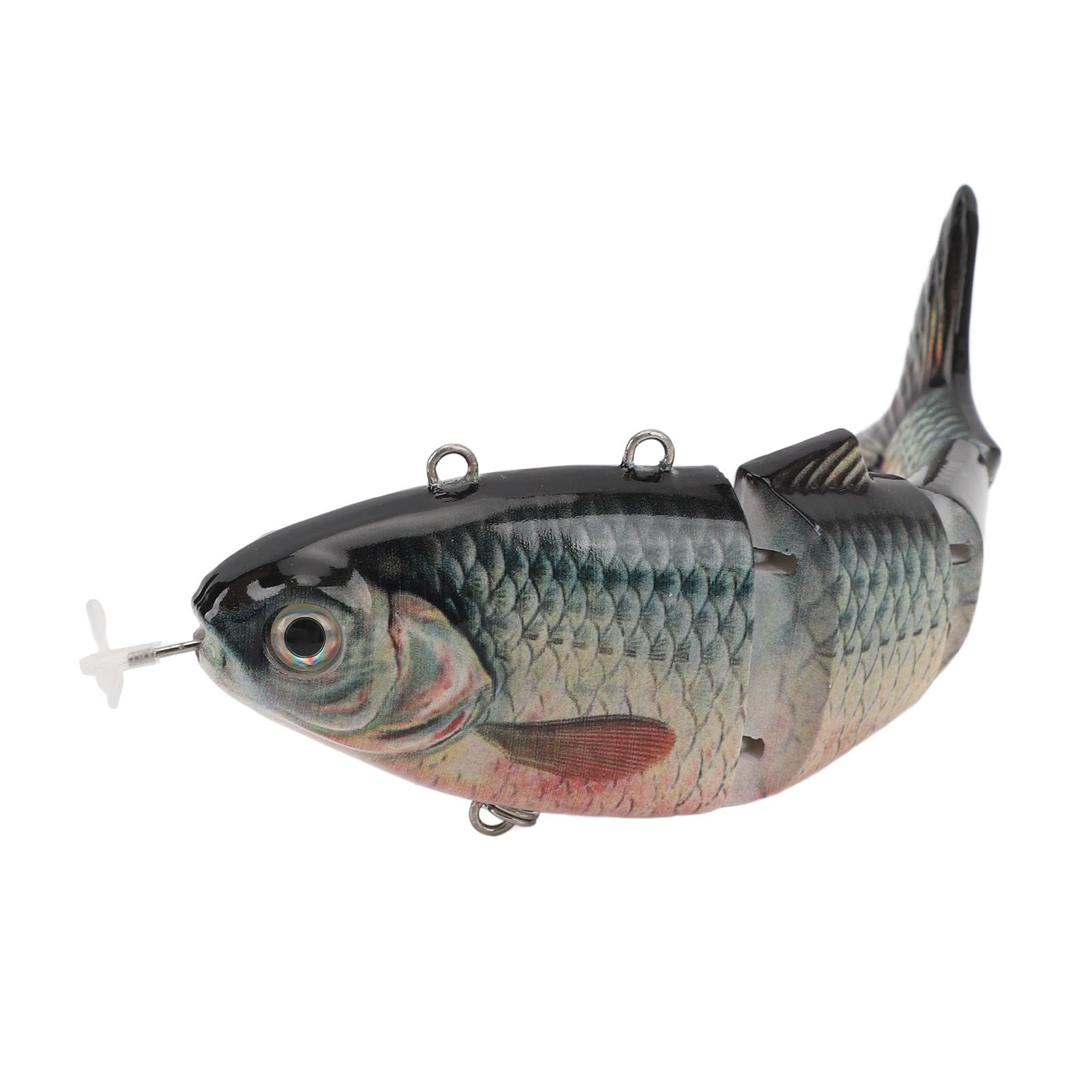 Esche Elettriche da Pesca per Nuoto Robotico, Esca Automatica Multi Snodabile Ricaricabile Tramite USB con Luce a LED per la Pesca