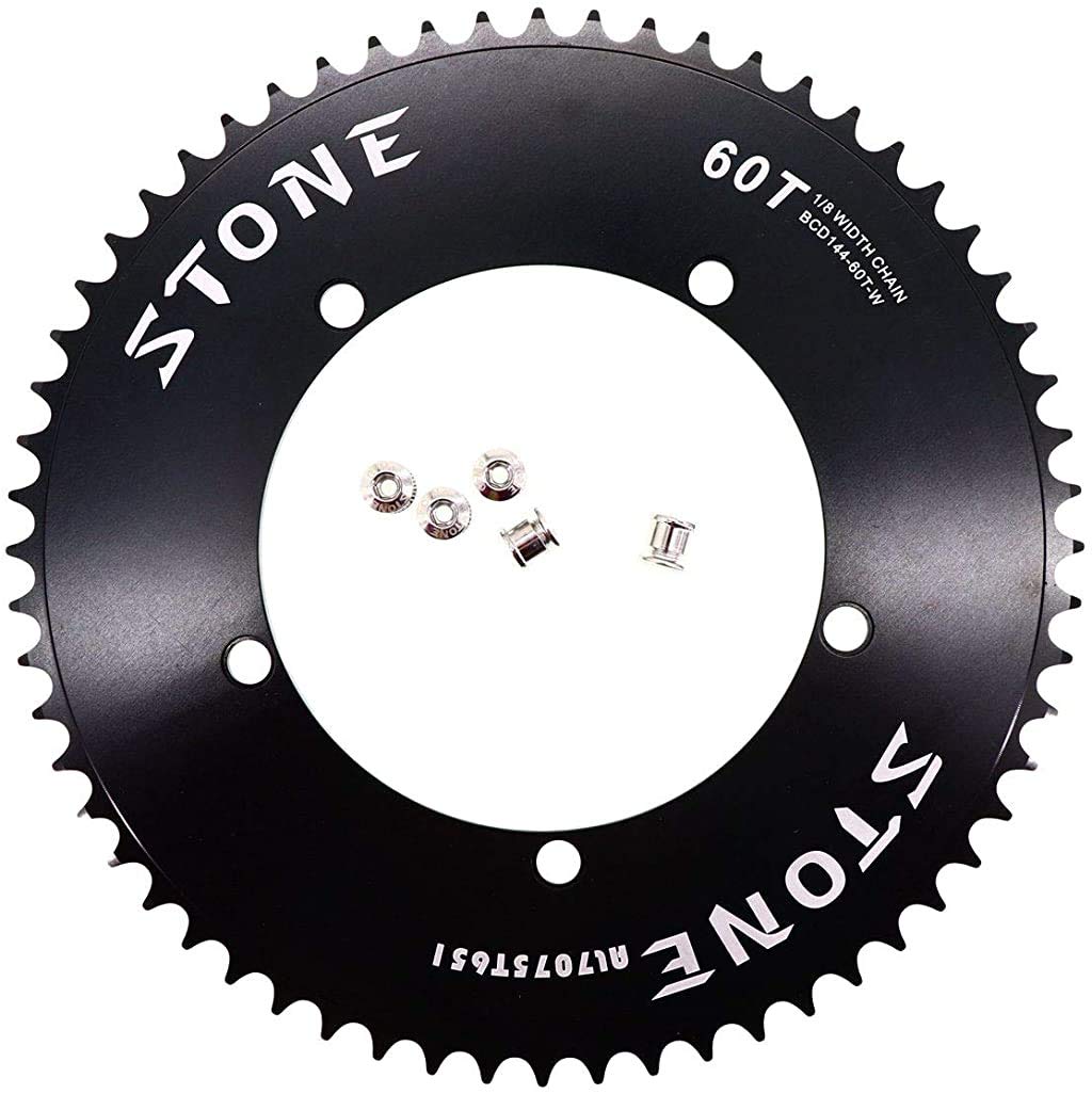 Stone Track Bike Chainring Fixie 144 BCD 1/8" Fixed Gear 49T 50 51 52