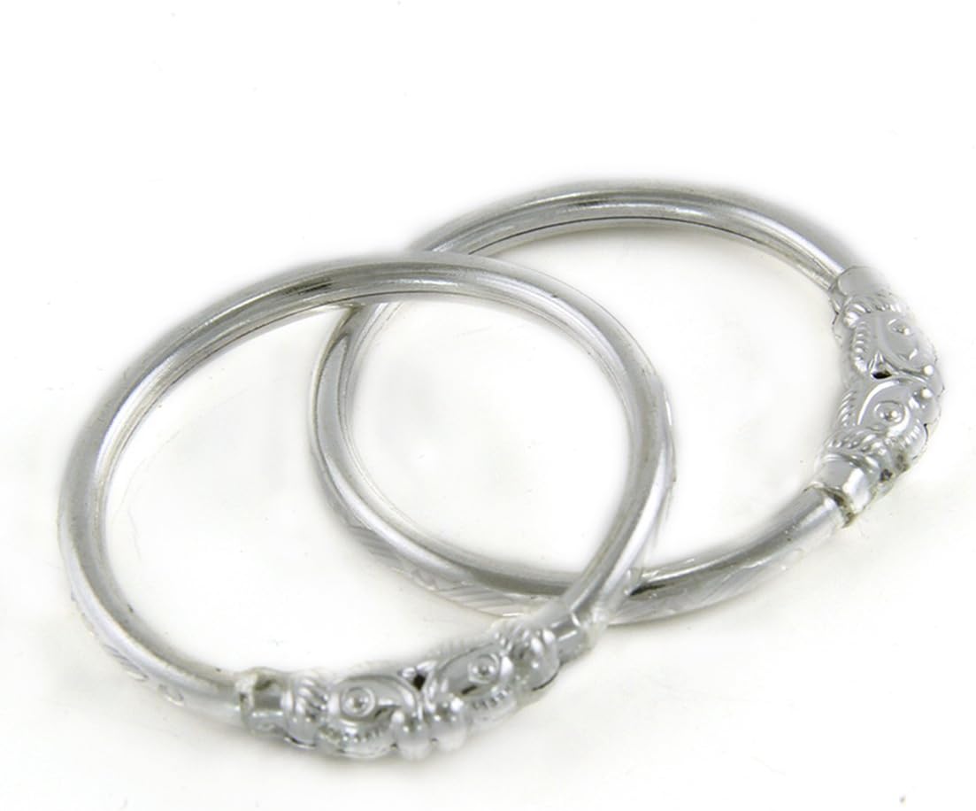 Womens Trendz Traditional Silver Plated Bracelet/Kadas for Baby Boys & Girls