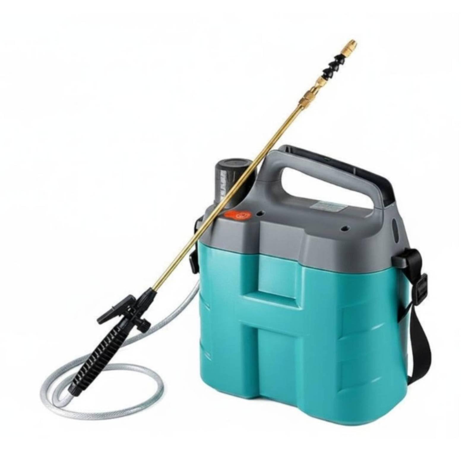 Gralara Spruzzatore Elettrico Tracolla Larga Pompa Irroratrice a Batteria Involucro Impermeabile Nebulizzatore da Giardino a Spalla per Giardinieri, Serra, 8L, Asta Rame W