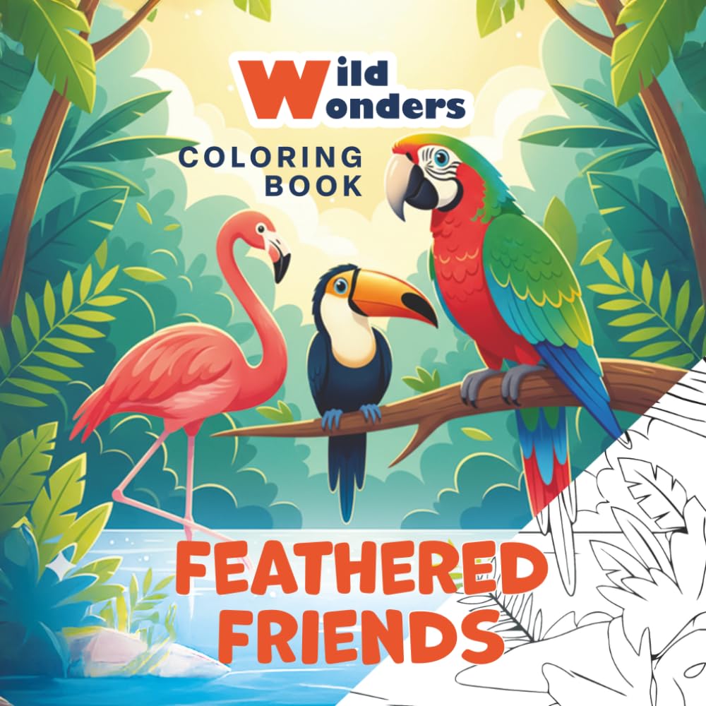 Wild Wonders: Feathered Friends - Coloring book