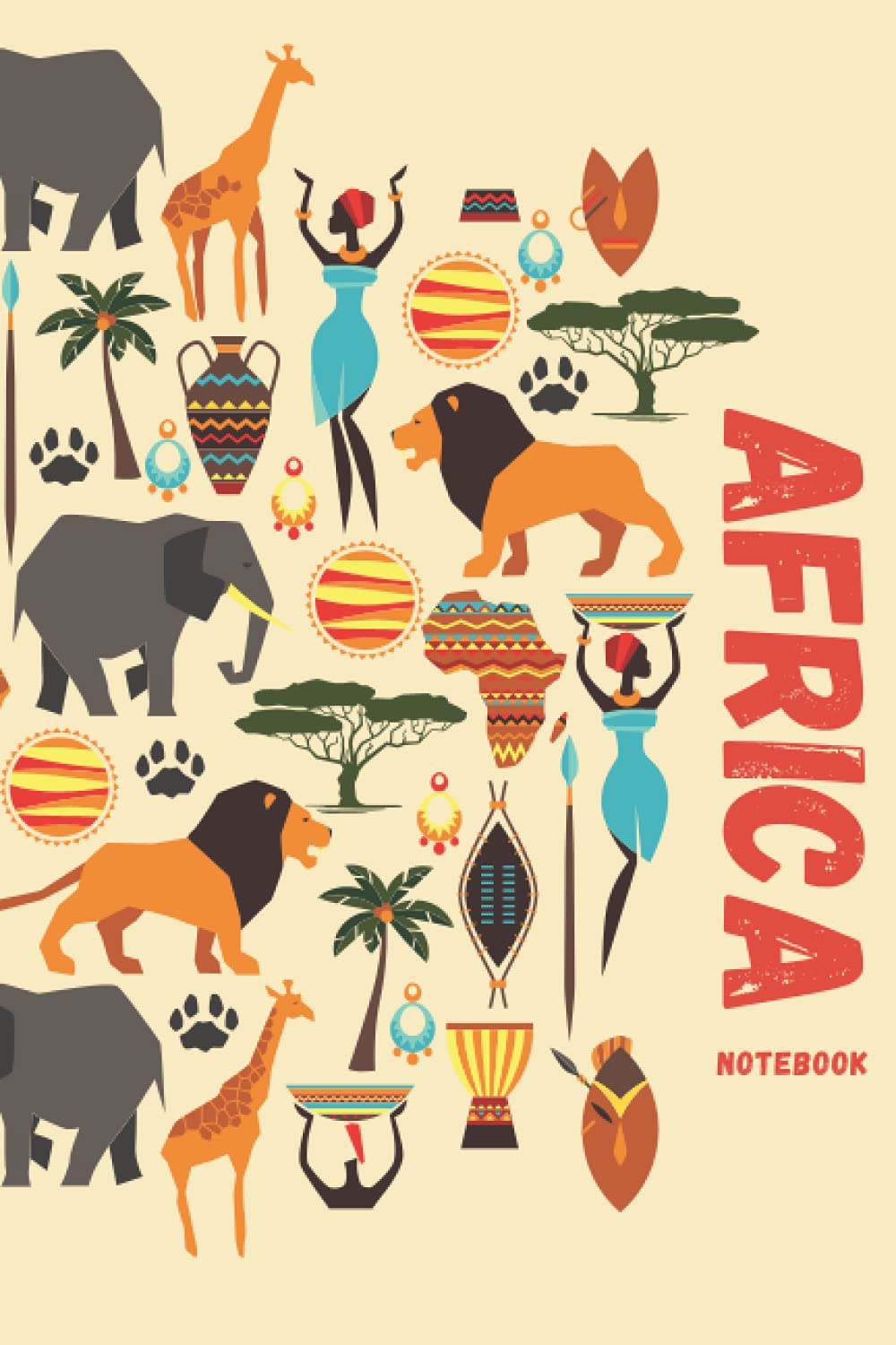 Africa Notebook: 6x9 Notebook 100 Page Journal College Ruled African Themed Cover