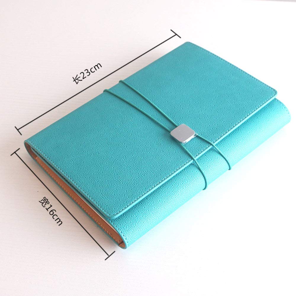 A5 Cuaderno creativo de hojas sueltas Bloc de notas multifunción Cuenta de mano de negocios Estuche de cuero Cubierta protectora para portátil,Black,1pcs