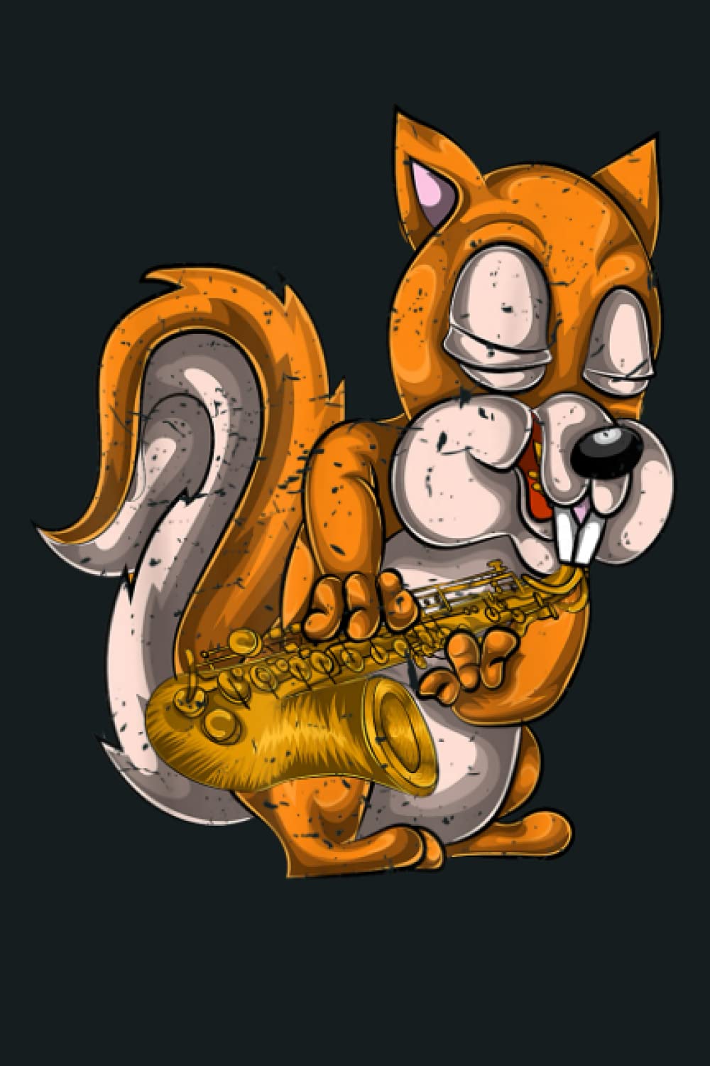 Squirrel Gift Saxophone: Notebook Planner - 6x9 inch Daily Planner Journal, To Do List Notebook, Daily Organizer, 114 Pages