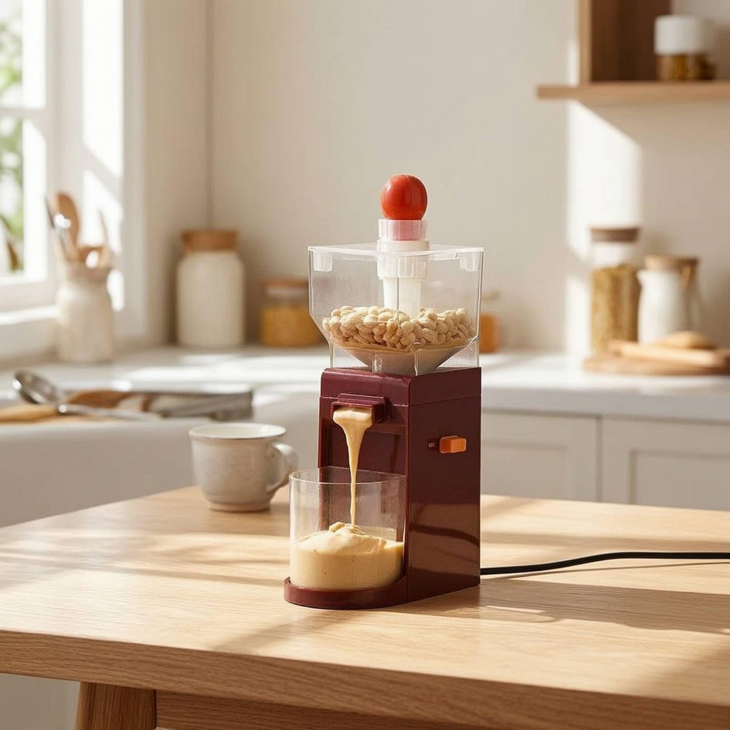 Compact Electric Peanut Butter Maker Countertop Peanut | Compact Electric Peanut Butter Maker Countertop Homemade Nut Grinder Easy to Use for Home Cooks Kitchen Uk Plug-image-45