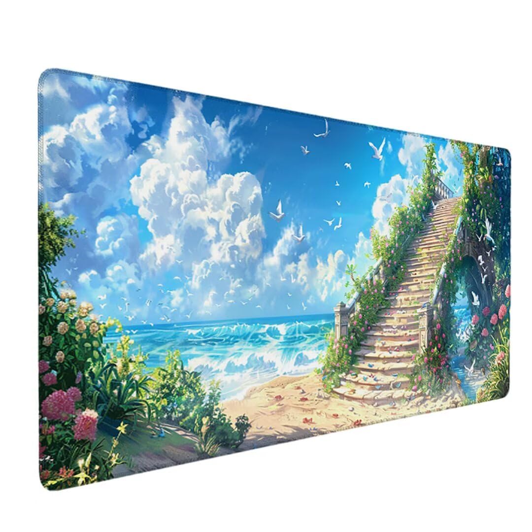 Podkładka pod myszkę/duża podkładka pod mysz, 1200 x 600 x 3 mm, podkładka pod mysz Xl, podkładka na biurko, zwiększona precyzja i prędkość, gumowa podstawa zapewnia stabilny chwyt na gładkich