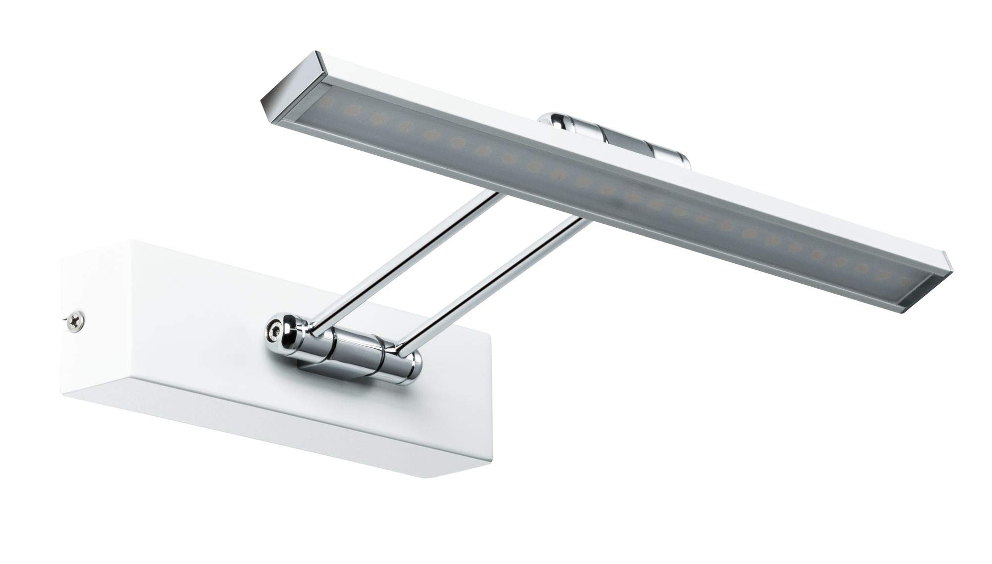 Paulmann 99891 Luminaria para cuadros LED Galeria incl. 1x5 W, iluminación de cuadros, blanco, cromo, lámpara para cuadros, metal, 2700 K