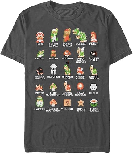 Nintendo Camiseta Pixel Cast para hombre