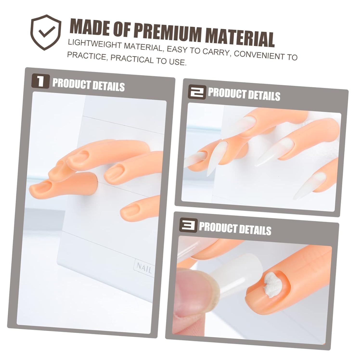 1set Moveable Manicure Training Finger Model for Nail Art Practice Flexible Rubber Design for Beginners and Salon Artists Creative Manicure Display Tool