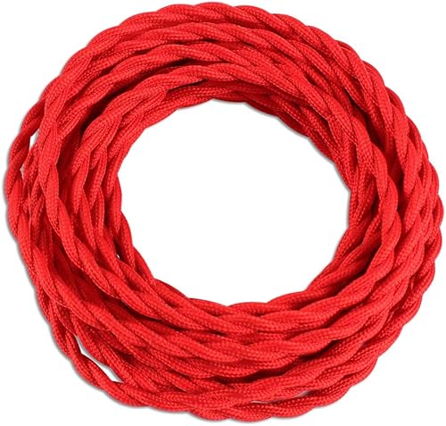 Miniatura 13 de Cable trenzado cubierto de tela para lámpara de 25 pies, cable eléctrico industrial vintage 18/2, calibre 18 estilo antiguo para lámpara retro,
