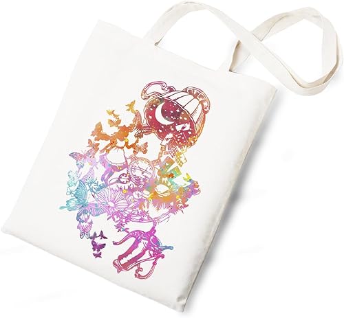 Miniatura 9 de Silhouette of Alice Tote Bag Cotton Reusable Tote Shoulder Bag Fans Canvas Tote Bag For Gifts For Friends Fans