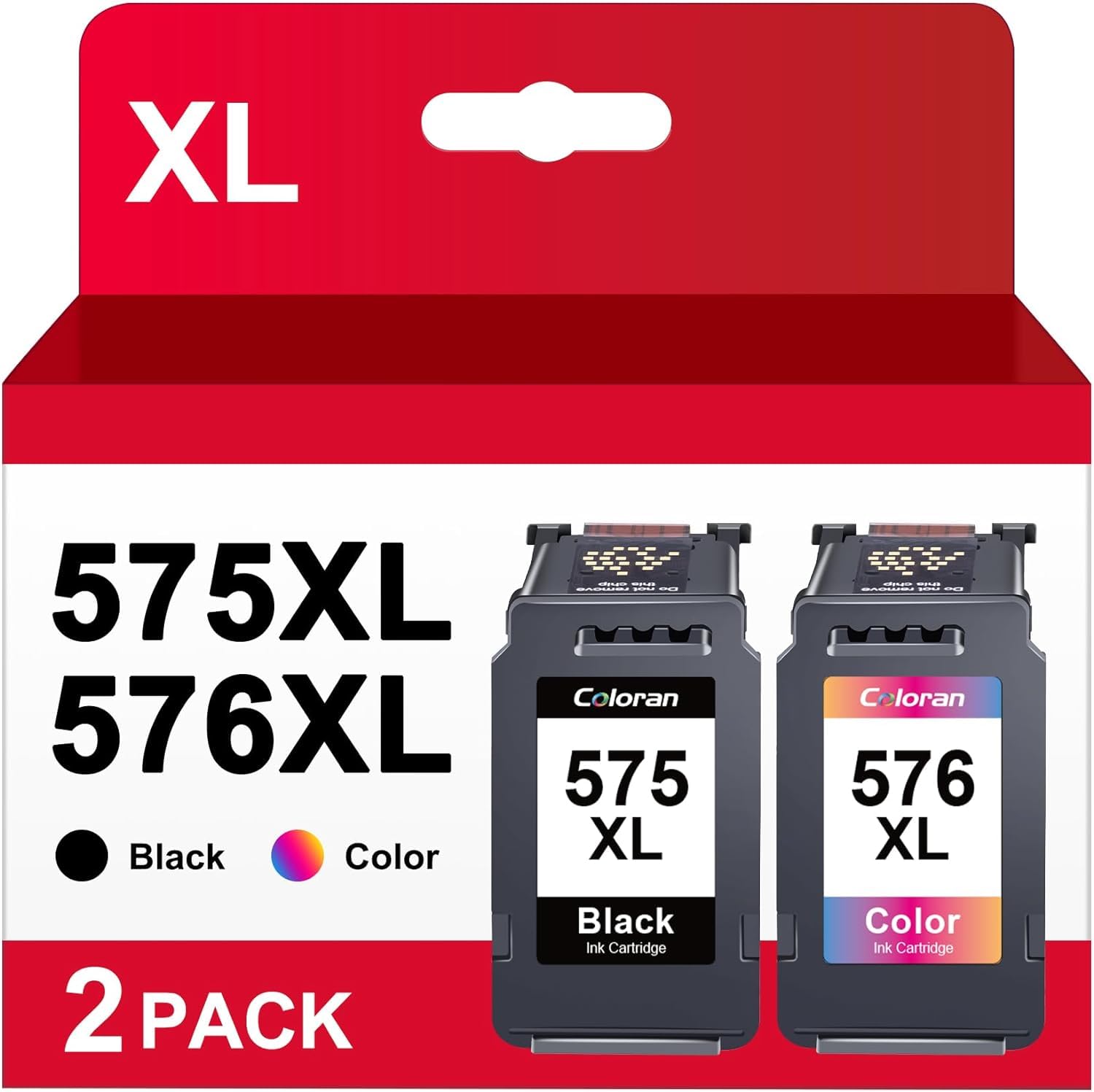 Coloran PG-575XL CL-576XL Cartucce Sostituzione per Canon 575 576 XL per PIXMA TS3550i TS3551i TR4750i TR4751i (1 Nero, 1 Tri-Colore)