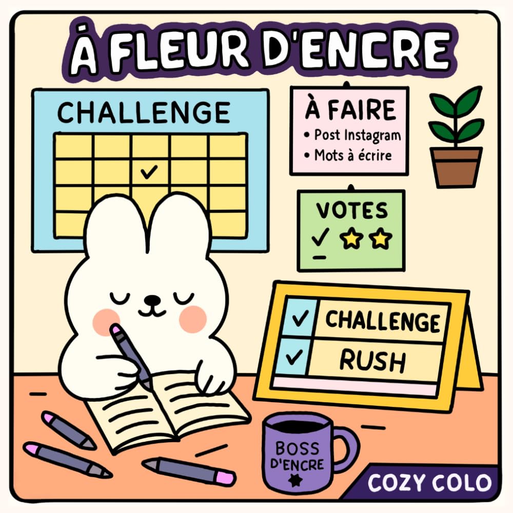 Cozy Colo - À Fleur d'Encre: Carnet de coloriage feel good pour les amoureux d'écriture, de lecture & de créativité.
