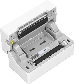 Thermal Label Printer, USB Connection 203DPI Resolution 100‑240V 180mms Speed Electronic Barcode Printer for Address Labels for 40-80mm Paper Width (US Plug)