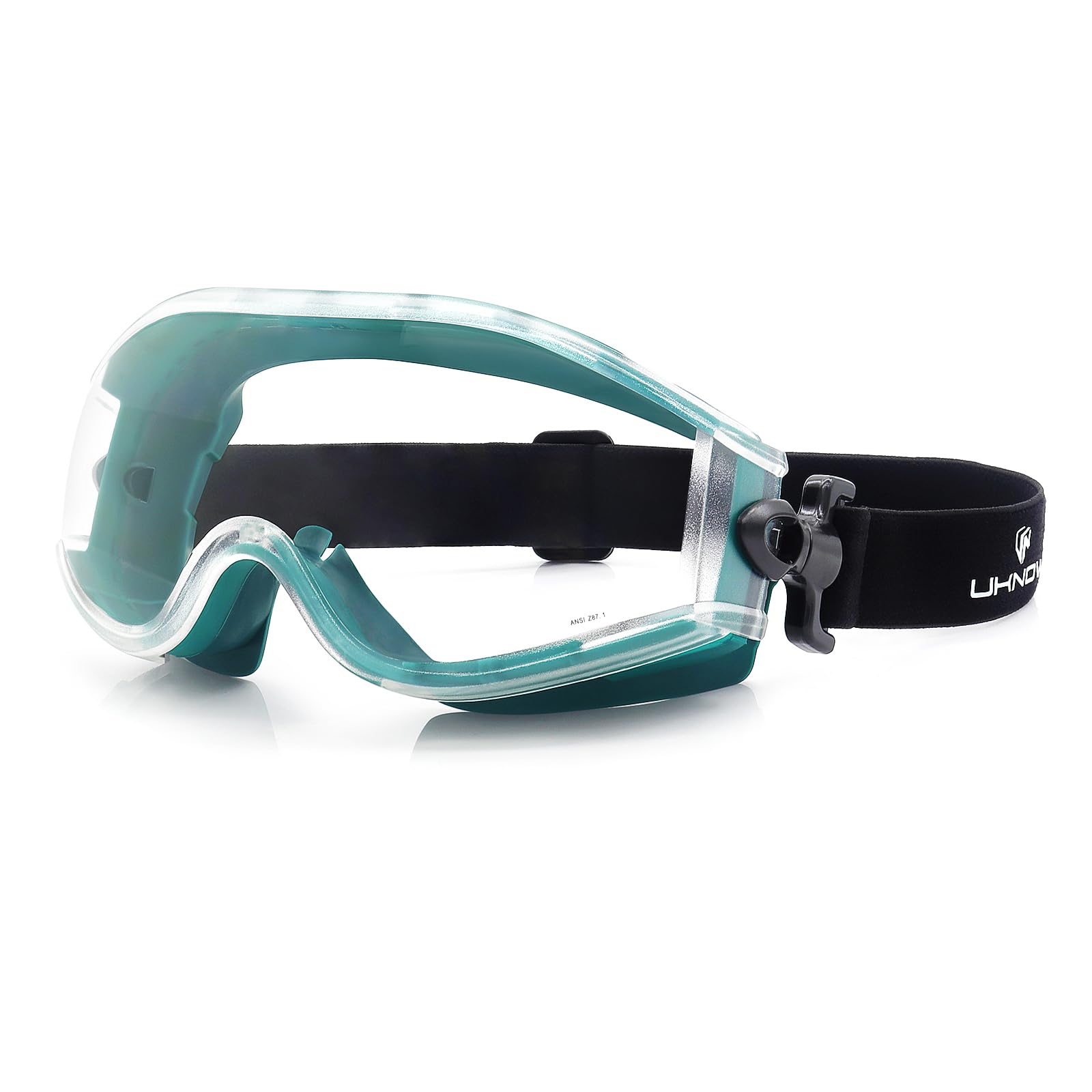 UKNOW Safety Goggles Over Glasses - Anti-Fog Clear Lens - ANSI Z87.1 Certified Eye Protection for Lab Work, Industrial Use