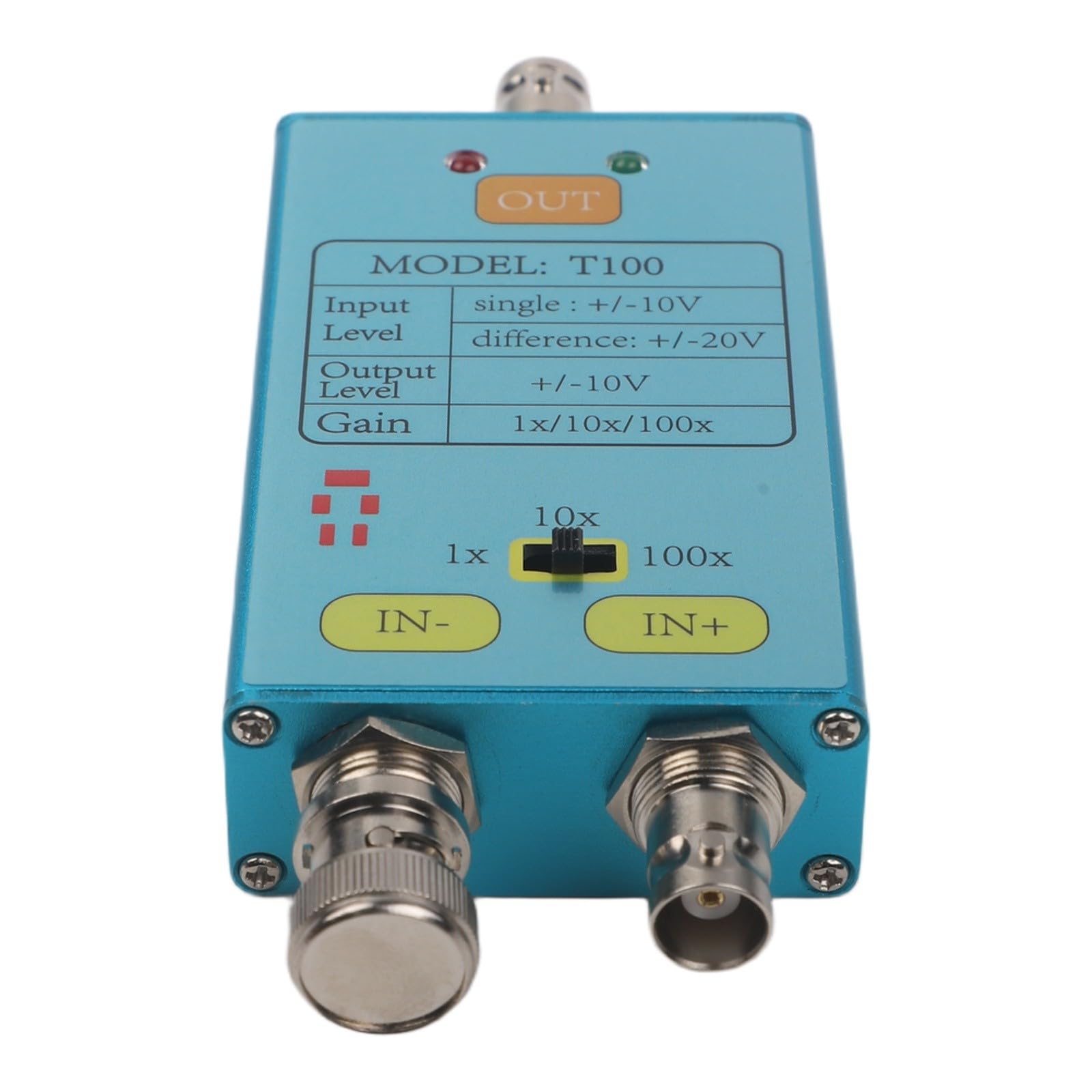 T100 Sonde différentielle pour oscilloscope 1X/10X/100X 100X 10MHz Bande passante USB Rechargeable Faible Signal Amplification Test électronique
