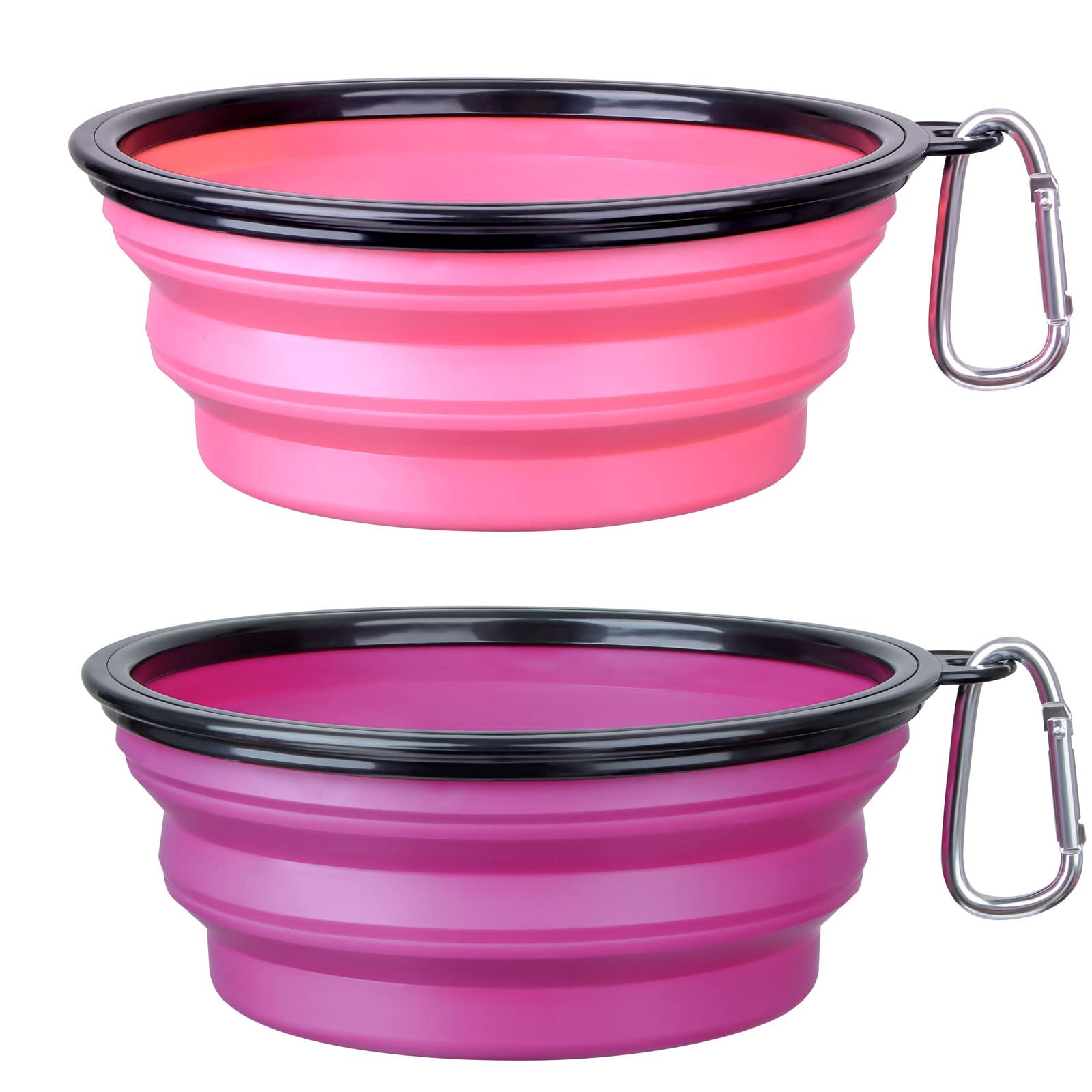 Dog Bowl Large Pet Collapsible Bowls, 2 Pack Collapsible Dog Water Bowls for Cats Dogs, Portable Pet Feeding Watering Dish for Walking Parking