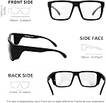 MAXJULI XXL Z87 Sunglasses for Men Women with Side Shields Fit for Big Heads UV400 Protection TR90 Wrap Around 8228S