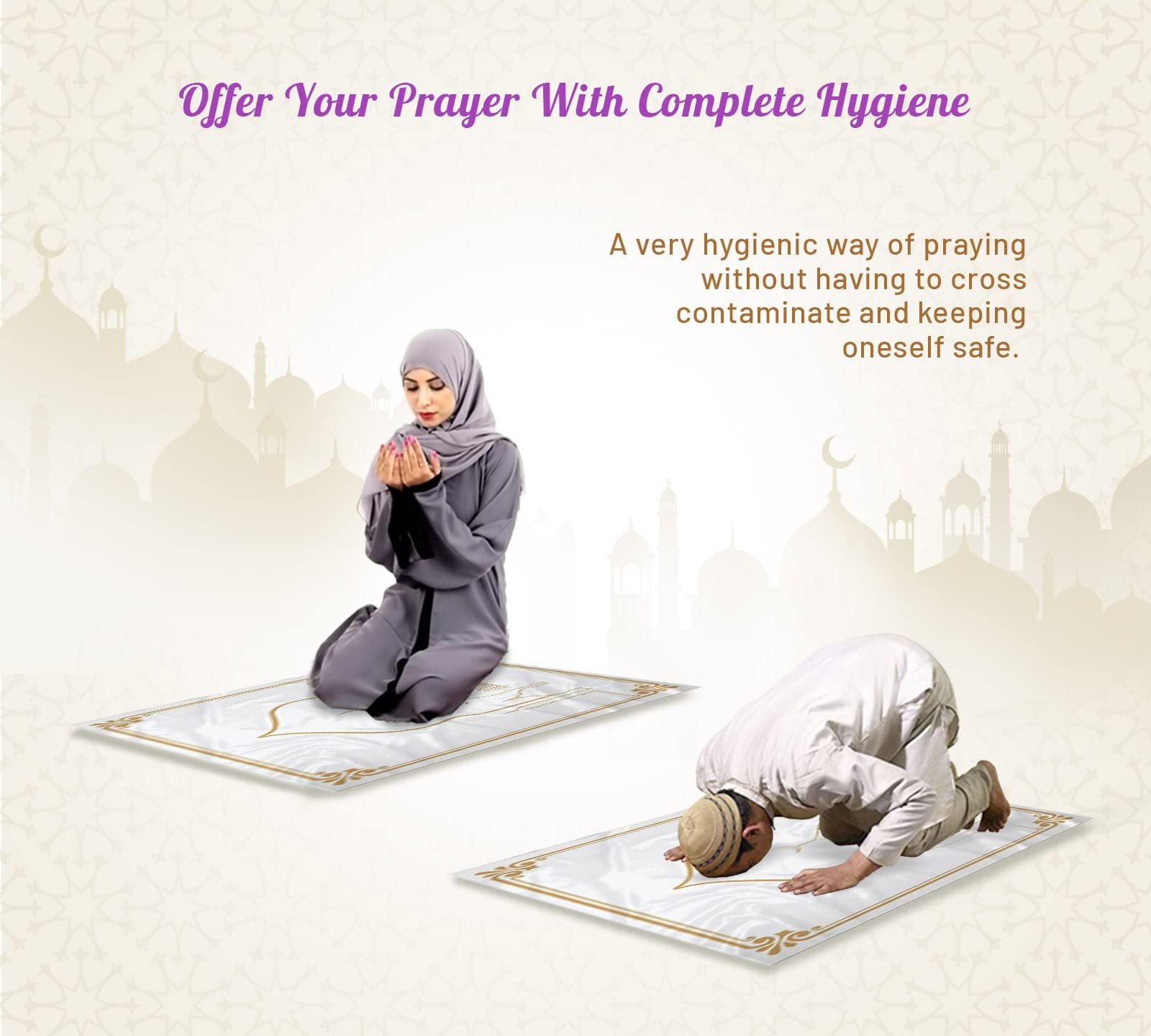 Buy Hygiene Links Disposable Prayer Mats Large Size 115cm x 70cm 100 Sheets Prayer Mat (2