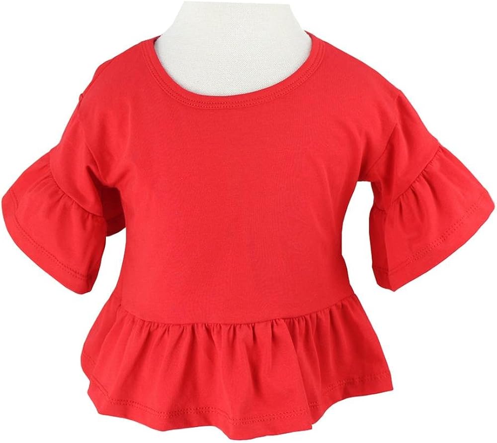 Wennikids Little Girls' Double Ruffle Solid Tank Top: Clothing, Shoes & Jewelry