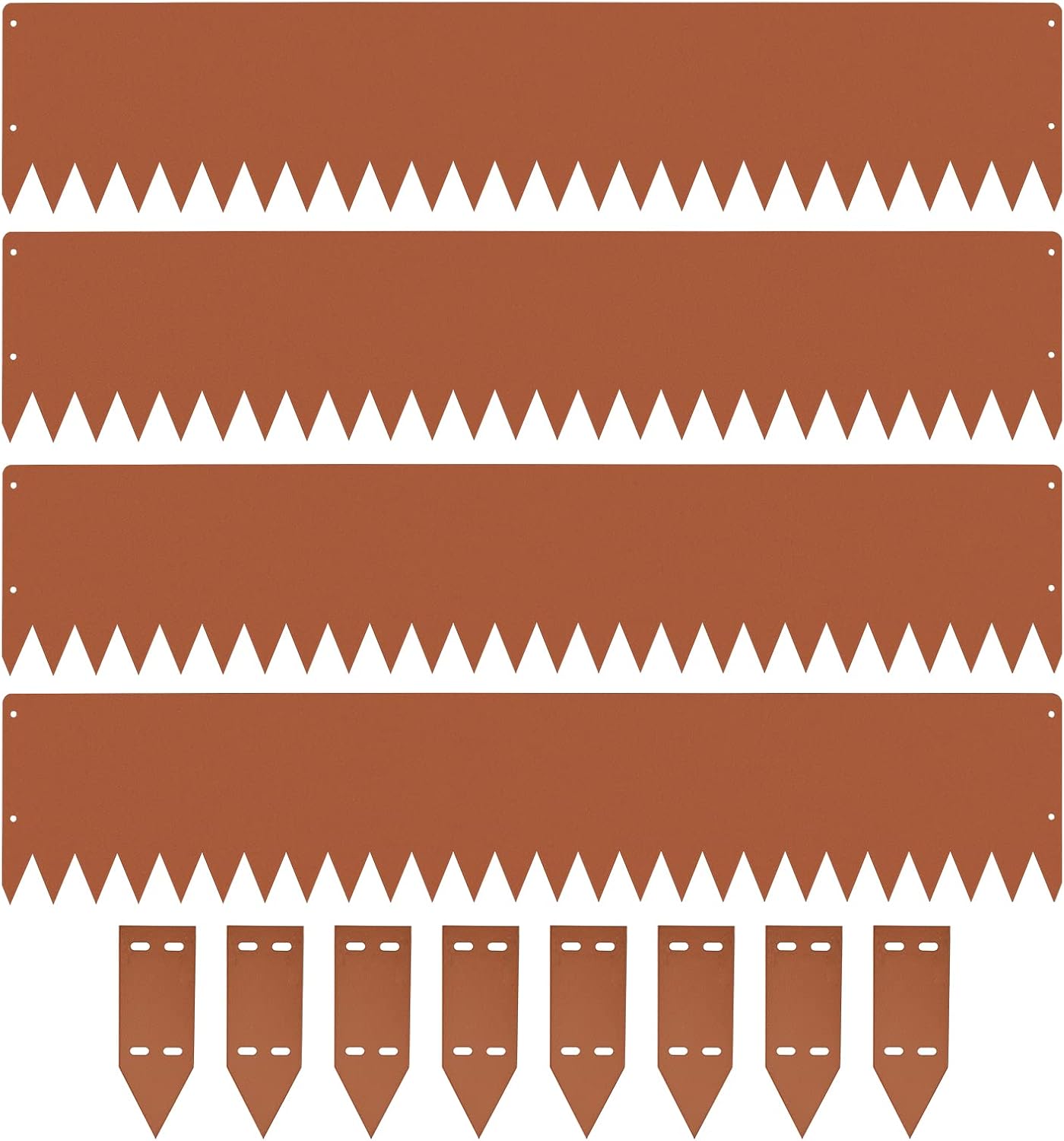 KODOM 4 Pcs Landscape Edging,40x8 Inch Hammer in Steel Landscaping Edging,Garden