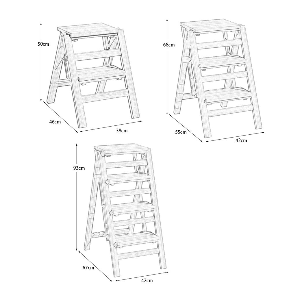 Escalera de escalera doméstica multiusos compacta para limpieza doméstica