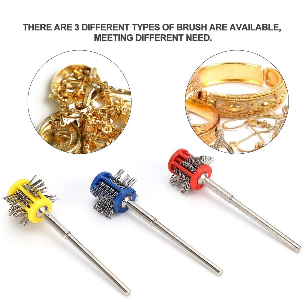 Lot De 3 Brosses Métalliques De Polissage Pour Chaussures De Bowling